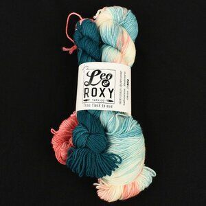 Leo & Roxy Yarn Co 80/20 SW Merino Sock Yarn Set At The Beach Colorway